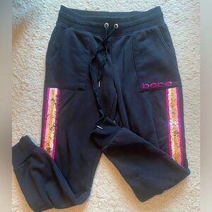 Bebe sequin jogger pants
